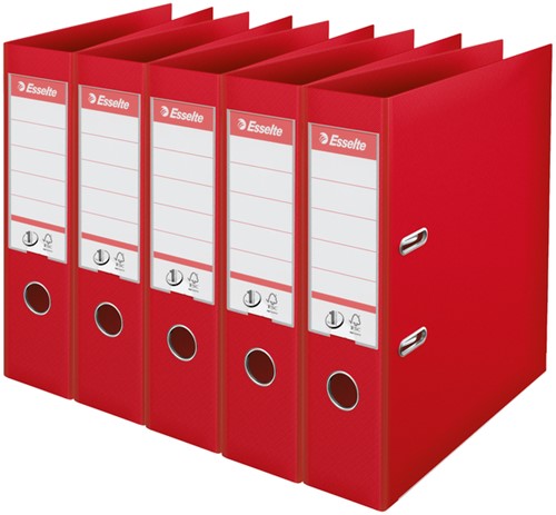 Plastik-Ordner Esselte No.1 75mm PP A4 rot 5 stück