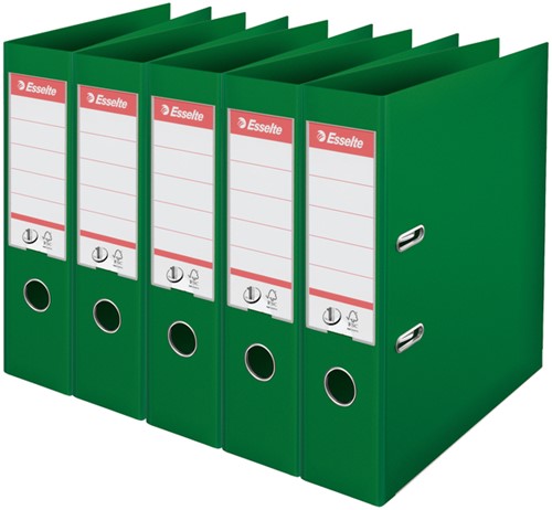 Plastik-Ordner Esselte No.1 75mm PP A4 grün 5 stück