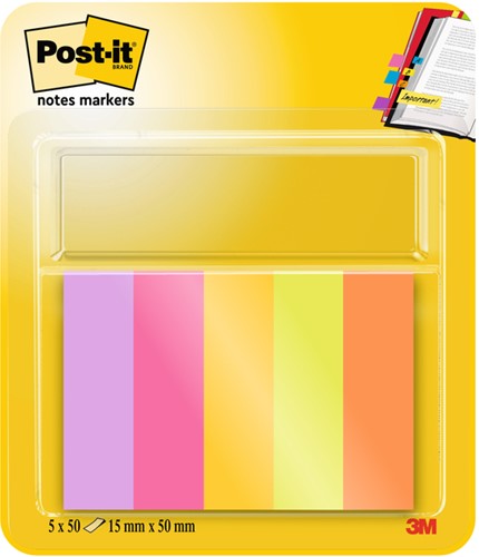 Markierungsstreifen Post-it 670-5-TFEN 15x50mm Energetic 5 Stück
