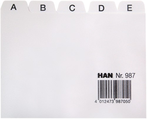 Tab-Karte Han-Alphabet A7 HA-987 hellgrau