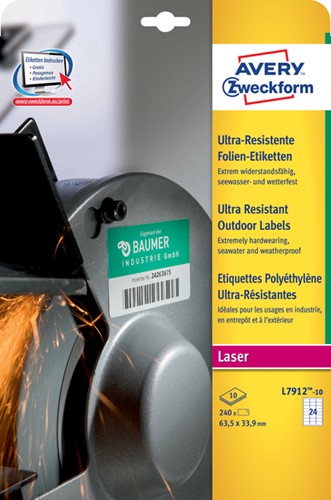 Avery Polyesteretiketten für Labeldrucker