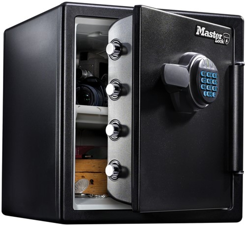 Safe MasterLock feuerfestes und wasserdichtes elektronisches Zahlenschloss XL schwarz ZA43