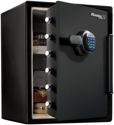 Safe MasterLock feuerfestes und wasserdichtes elektronisches Zahlenschloss XXL schwarz ZA62
