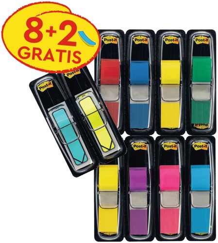 Registerblätter 3M Post-it 683 11,9 x 43,2 mm, 8 verschiedene Farben + 2 Sätze Pfeilform gratis