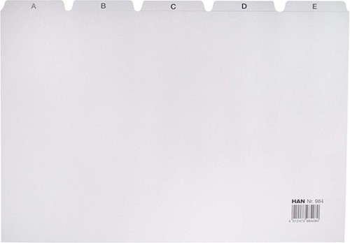 Tab-Karte Han-Alphabet A4 HA-984 hellgrau