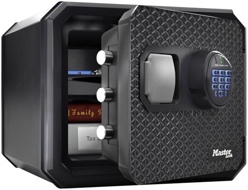 Safe MasterLock feuerfestes und wasserdichtes elektronisches Zahlenschloss L schwarz