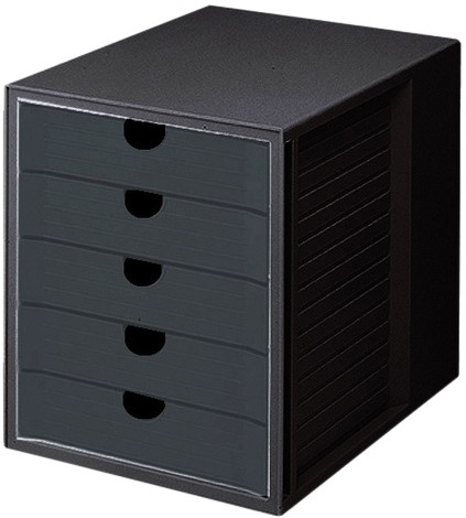 Schubladenbox Han 1450 5 geschlossene Schubladen schwarz