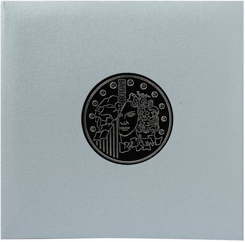 Münzsammelalbum Exacompta 24,5x25cm 5 Blatt mit 43 Fächern 4-Ring grau