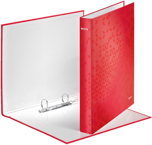 Ringbuch Leitz WOW A4 maxi 2-Ring D-Mechanik 25mm rot