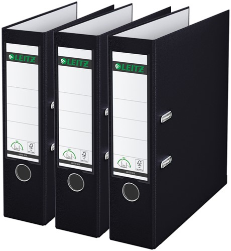 Ordner Leitz 180 Recycle 1080 A4 80mm 3 Stück schwarz