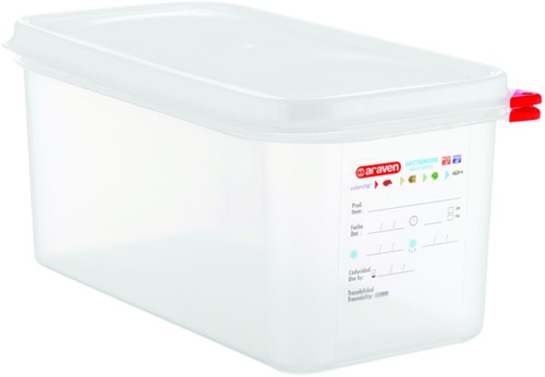 Lebensmittelbox Araven GN 1/3 mit Deckel 6 Liter 4 Stück